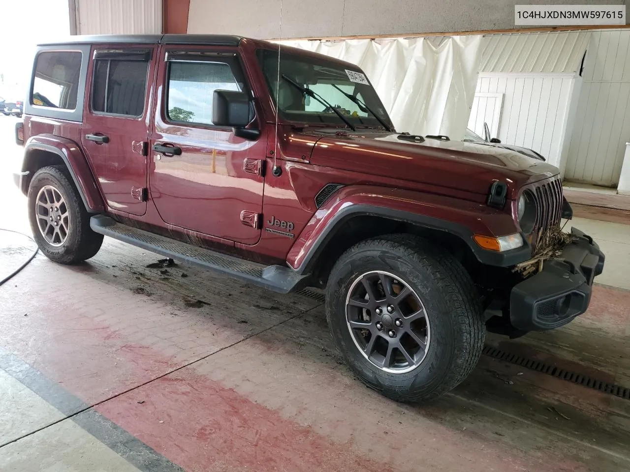 1C4HJXDN3MW597615 2021 Jeep Wrangler Unlimited Sport