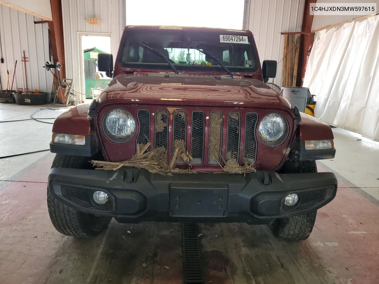 1C4HJXDN3MW597615 2021 Jeep Wrangler Unlimited Sport