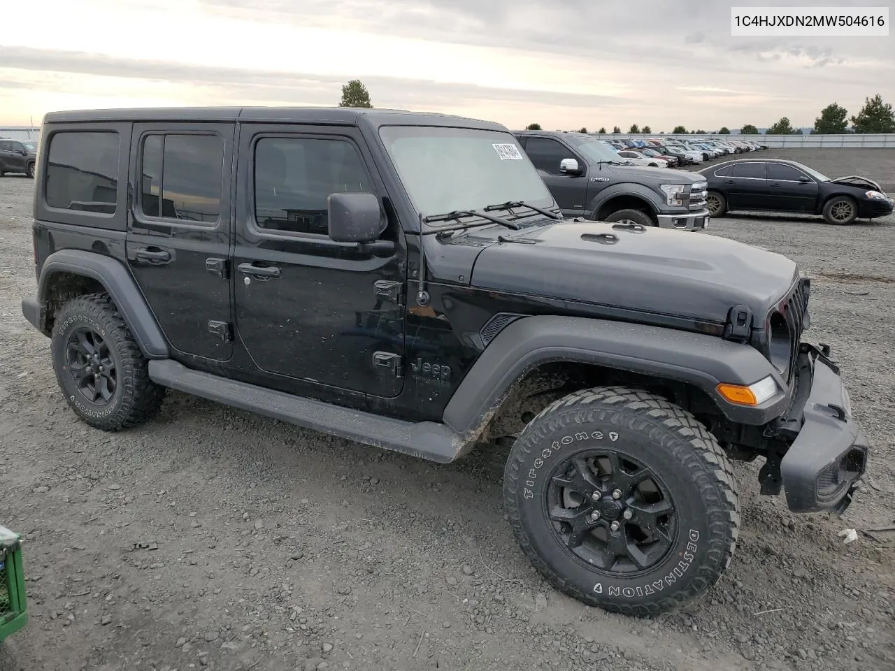 1C4HJXDN2MW504616 2021 Jeep Wrangler Unlimited Sport