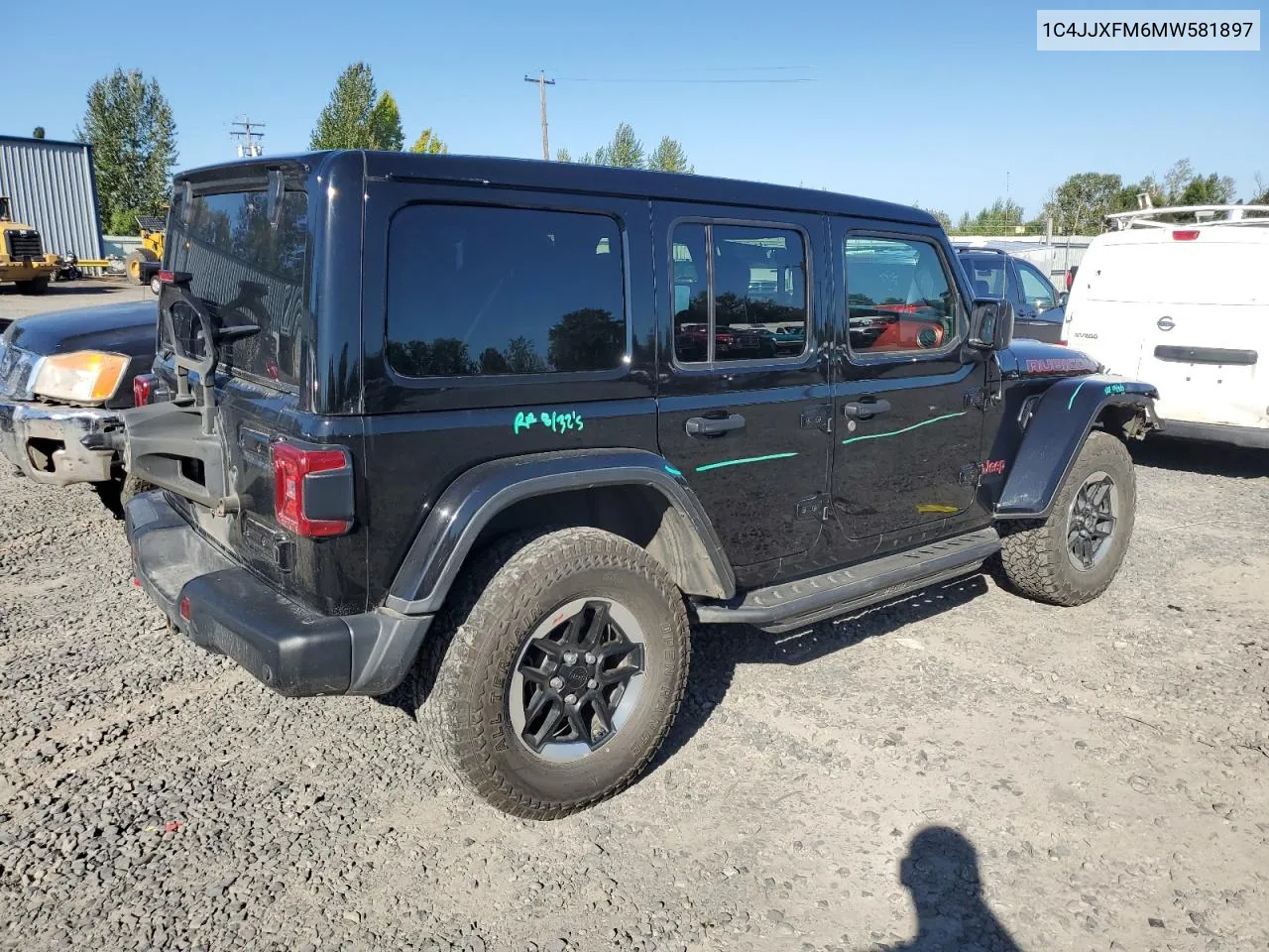 2021 Jeep Wrangler Unlimited Rubicon VIN: 1C4JJXFM6MW581897 Lot: 69237784