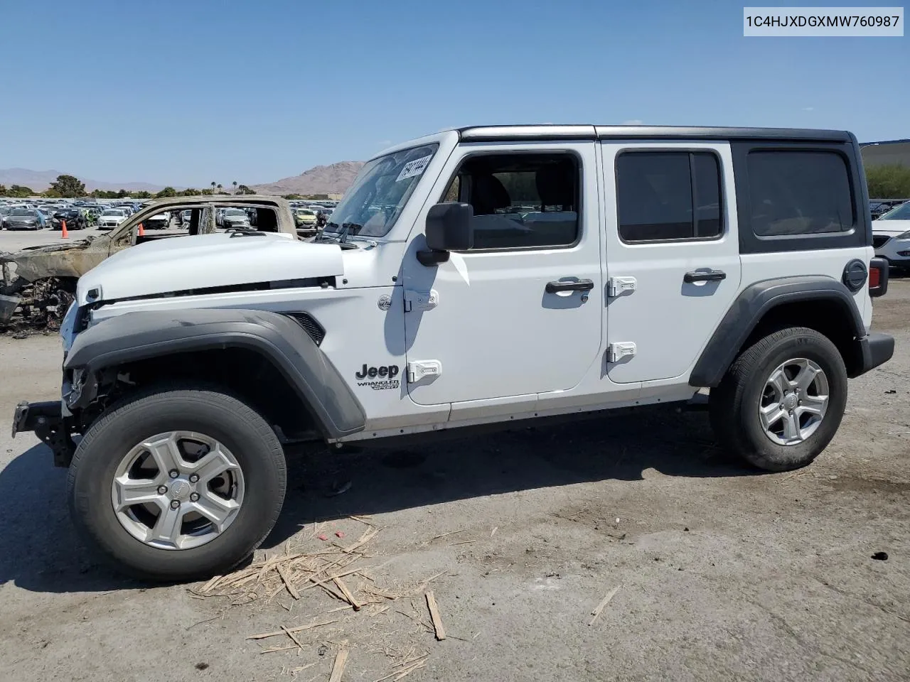 2021 Jeep Wrangler Unlimited Sport VIN: 1C4HJXDGXMW760987 Lot: 69411444