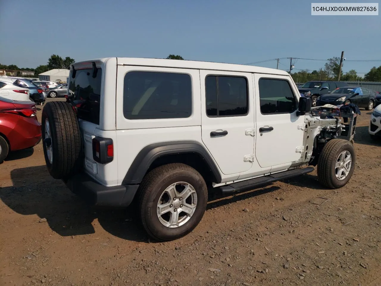 2021 Jeep Wrangler Unlimited Sport VIN: 1C4HJXDGXMW827636 Lot: 69465794