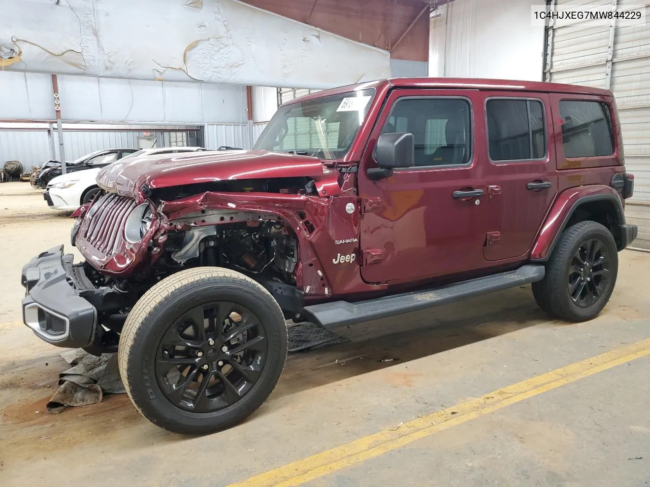 2021 Jeep Wrangler Unlimited Sahara VIN: 1C4HJXEG7MW844229 Lot: 69484834