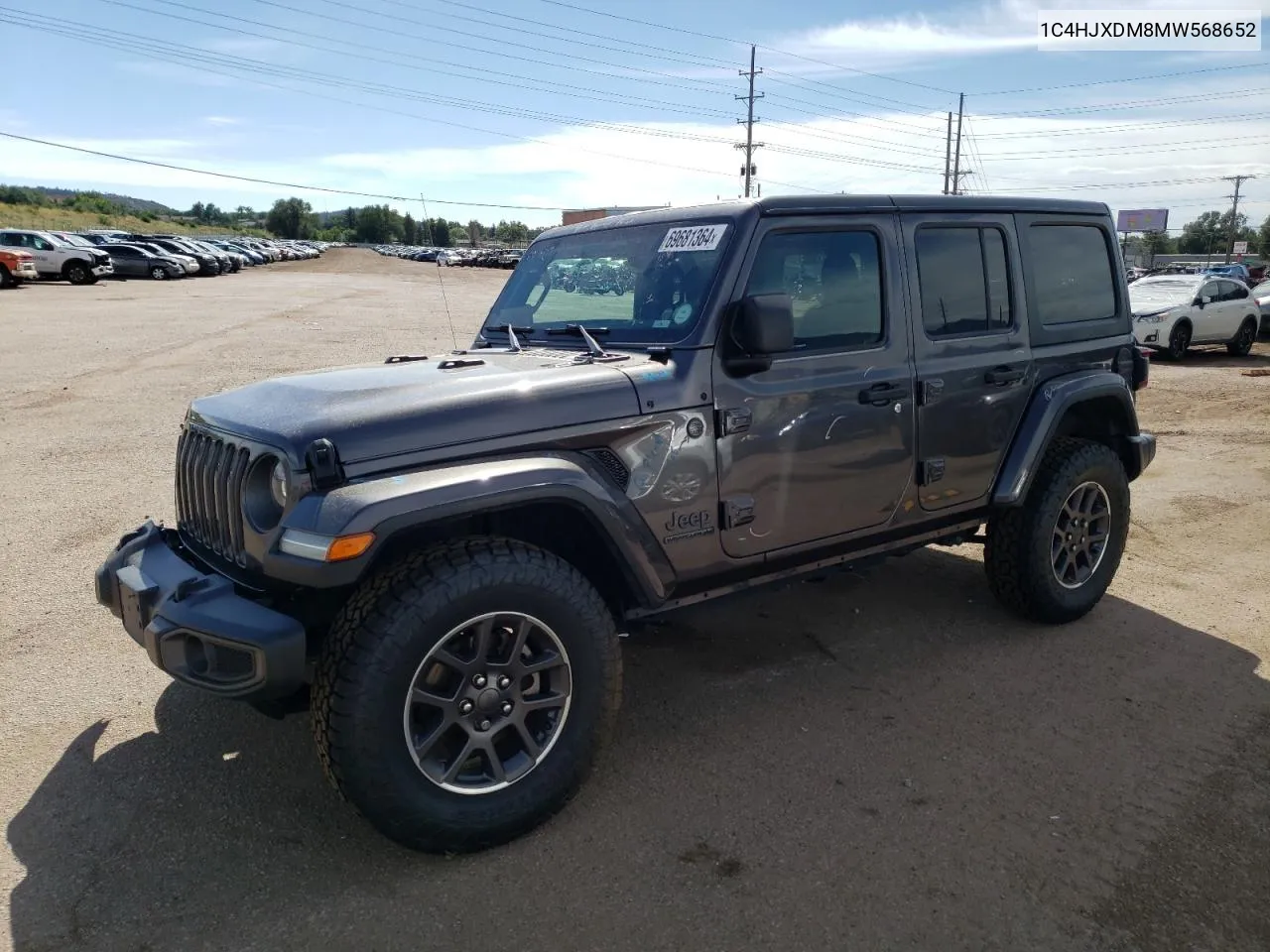 2021 Jeep Wrangler Unlimited Sport VIN: 1C4HJXDM8MW568652 Lot: 69681364