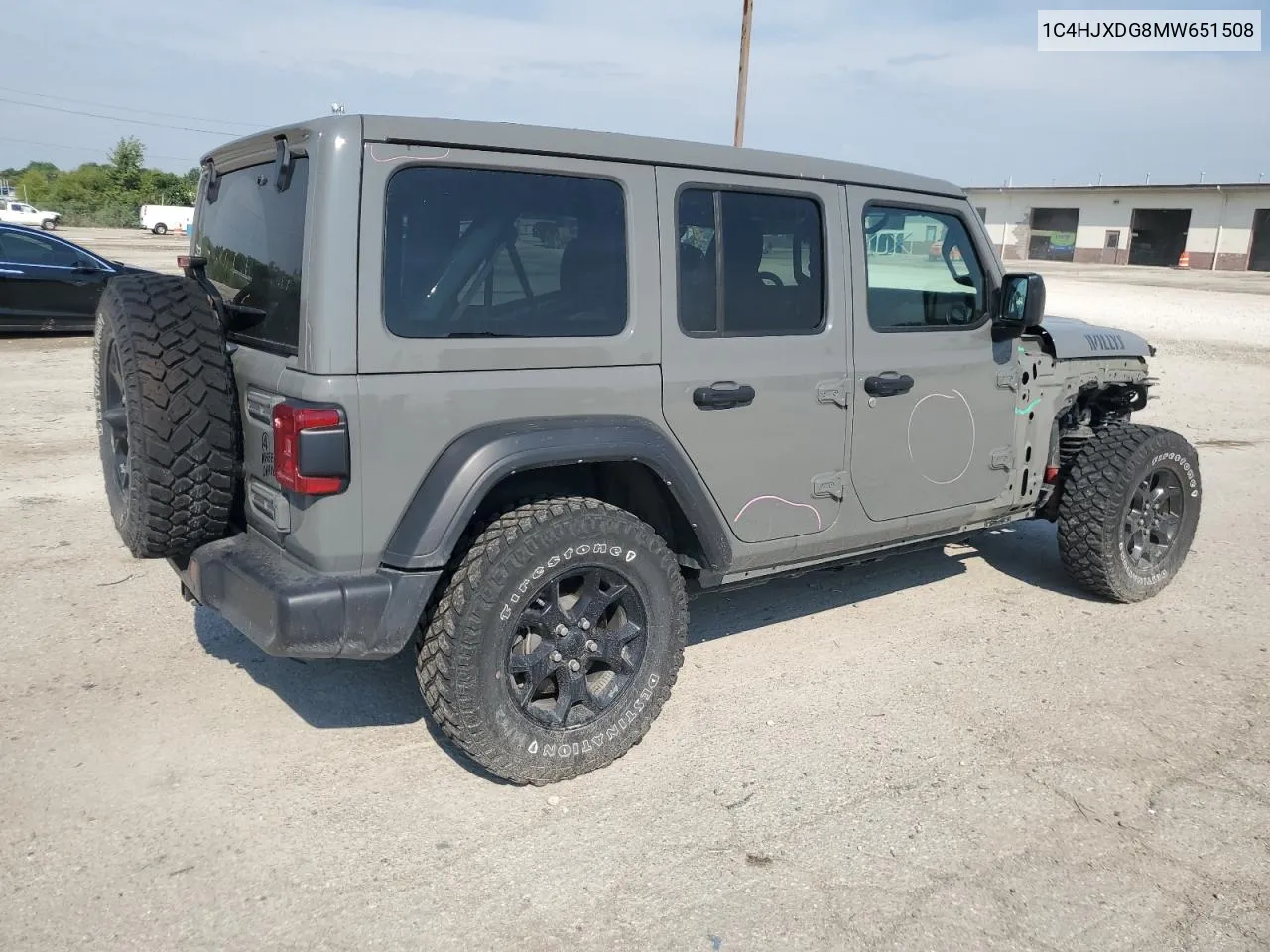 2021 Jeep Wrangler Unlimited Sport VIN: 1C4HJXDG8MW651508 Lot: 69758434