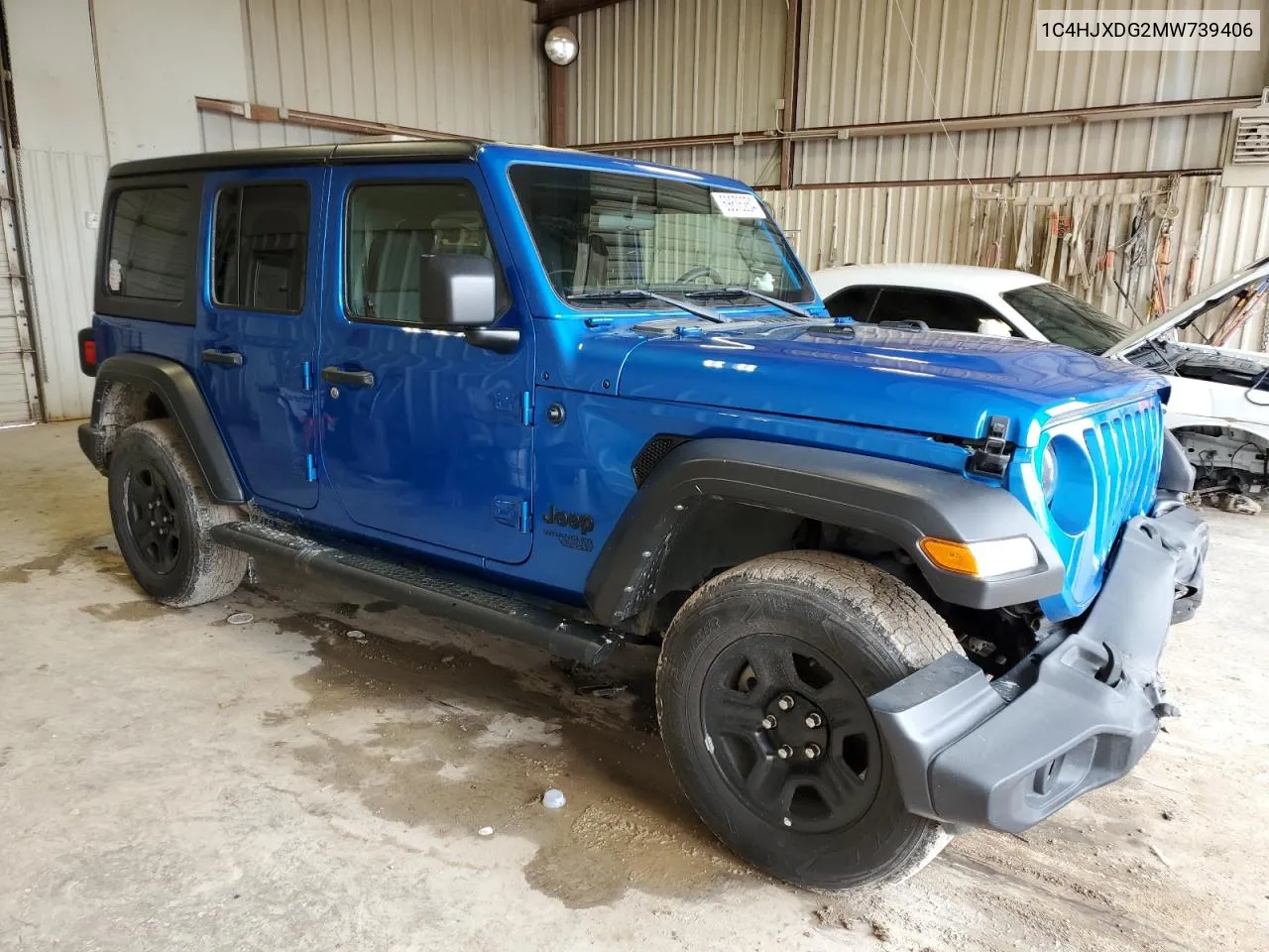 1C4HJXDG2MW739406 2021 Jeep Wrangler Unlimited Sport