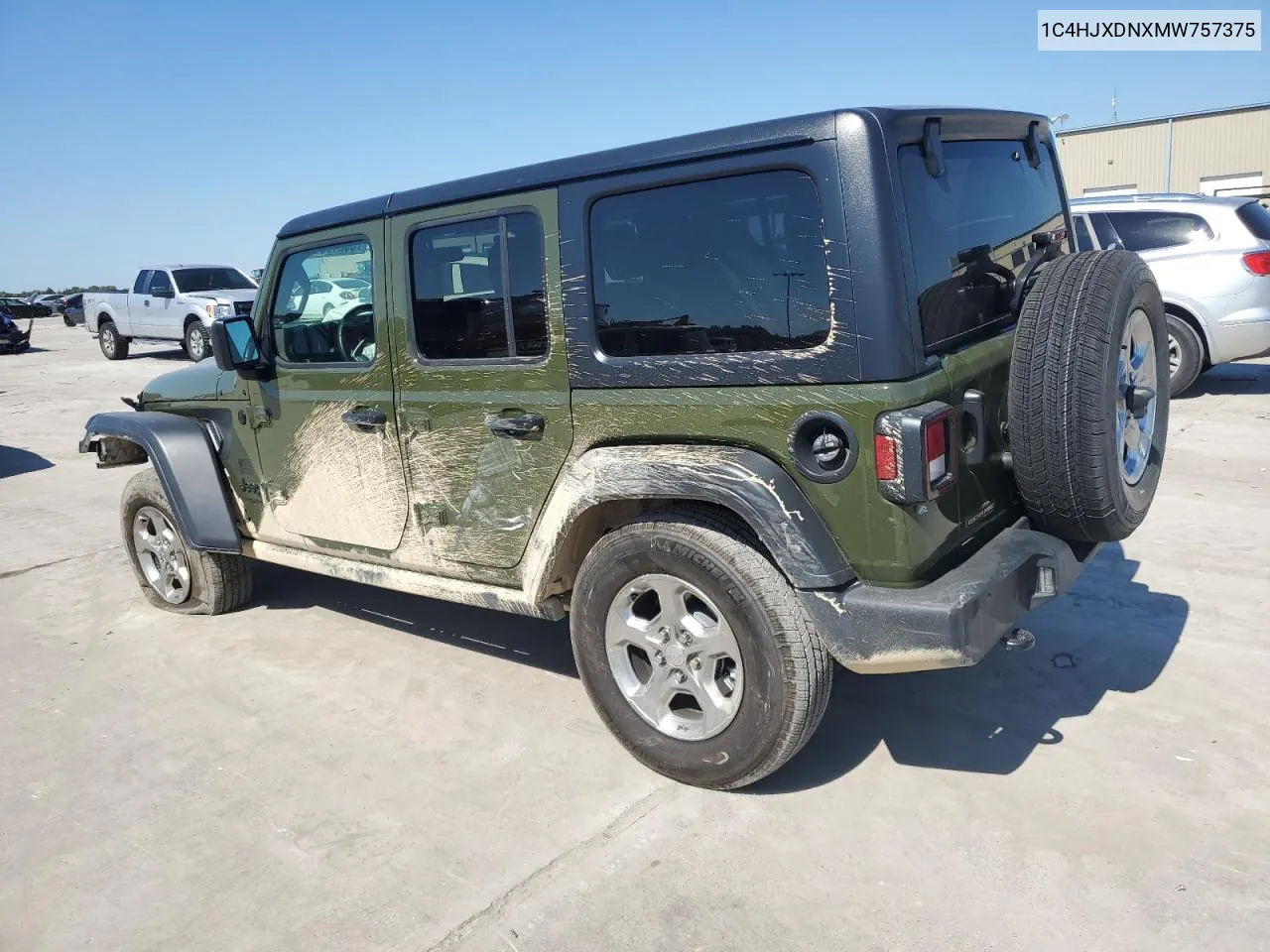 2021 Jeep Wrangler Unlimited Sport VIN: 1C4HJXDNXMW757375 Lot: 70824034