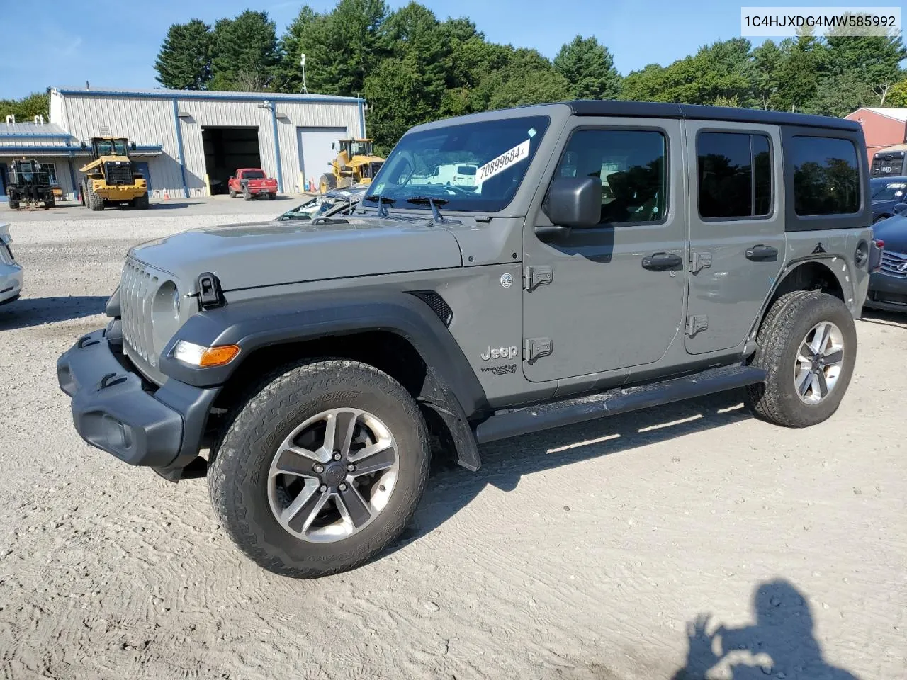 2021 Jeep Wrangler Unlimited Sport VIN: 1C4HJXDG4MW585992 Lot: 70899684