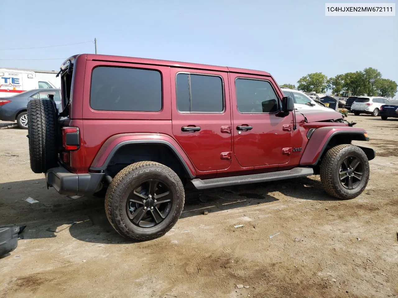 2021 Jeep Wrangler Unlimited Sahara VIN: 1C4HJXEN2MW672111 Lot: 71011464