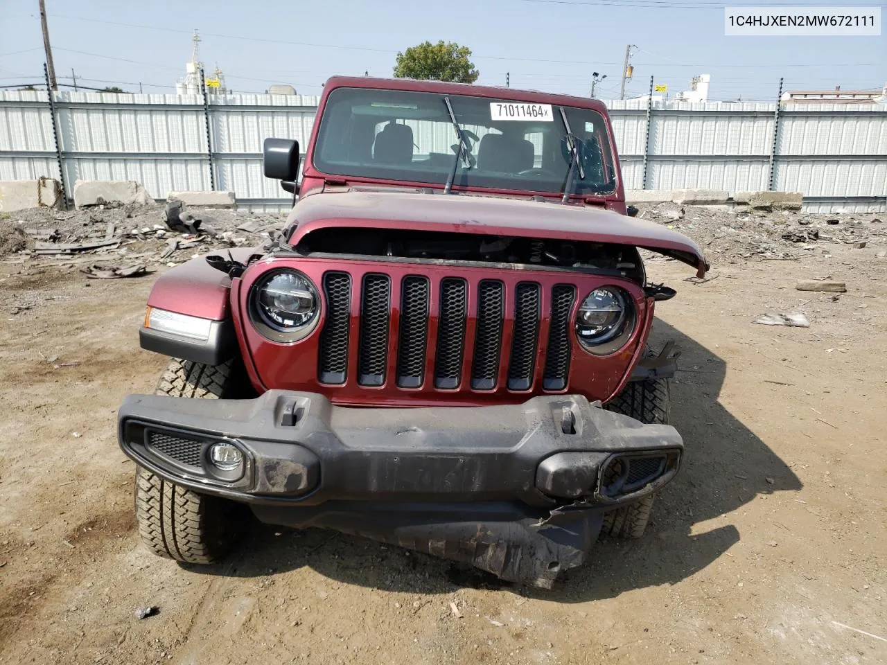 2021 Jeep Wrangler Unlimited Sahara VIN: 1C4HJXEN2MW672111 Lot: 71011464