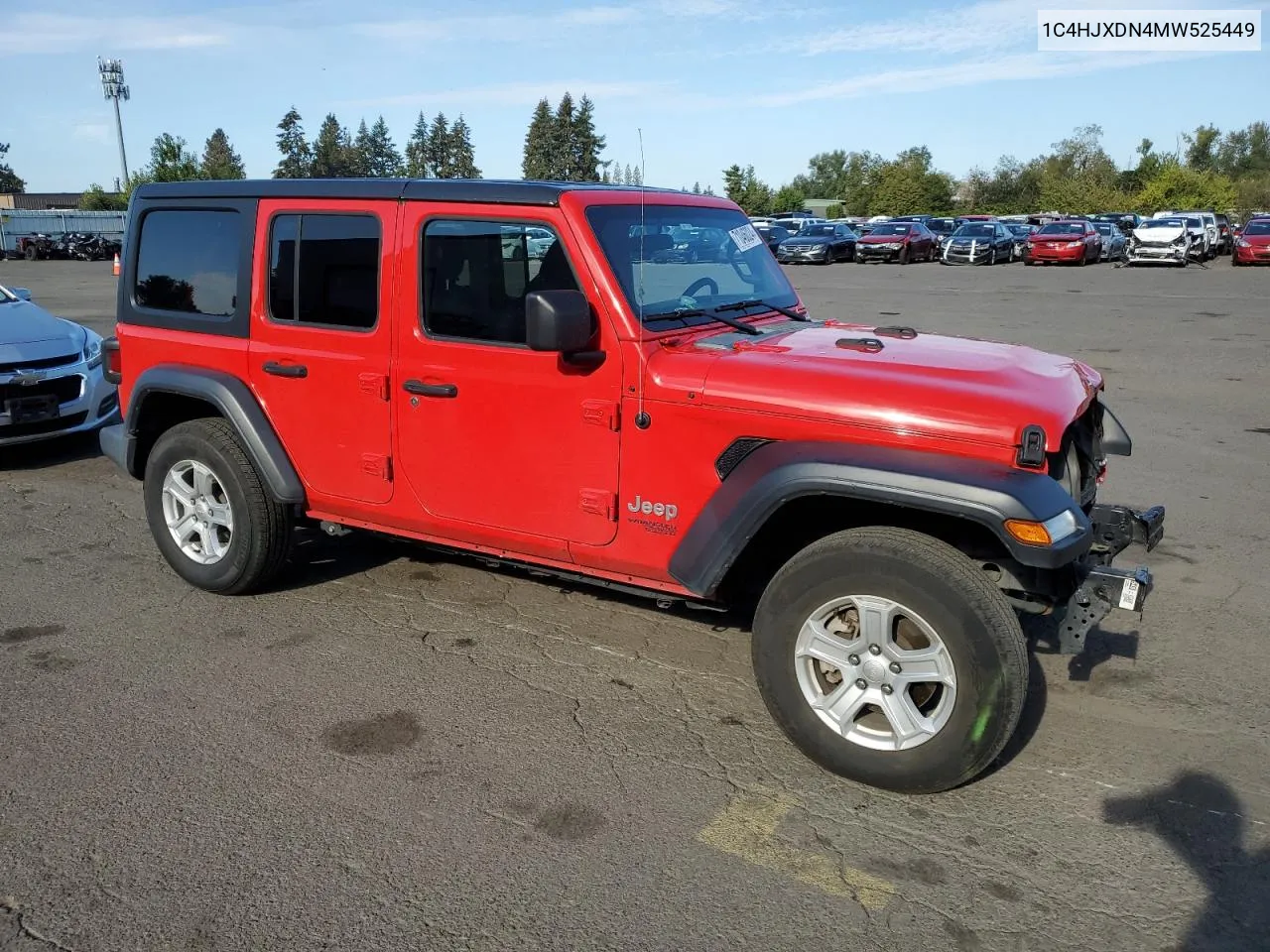 2021 Jeep Wrangler Unlimited Sport VIN: 1C4HJXDN4MW525449 Lot: 71046024