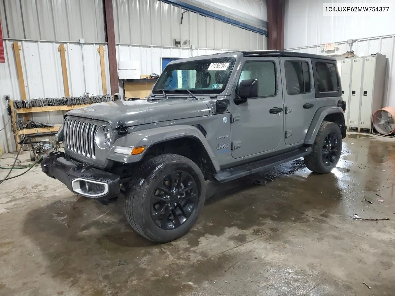 2021 Jeep Wrangler Unlimited Sahara 4Xe VIN: 1C4JJXP62MW754377 Lot: 71280794