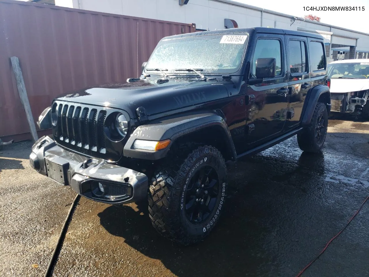 1C4HJXDN8MW834115 2021 Jeep Wrangler Unlimited Sport