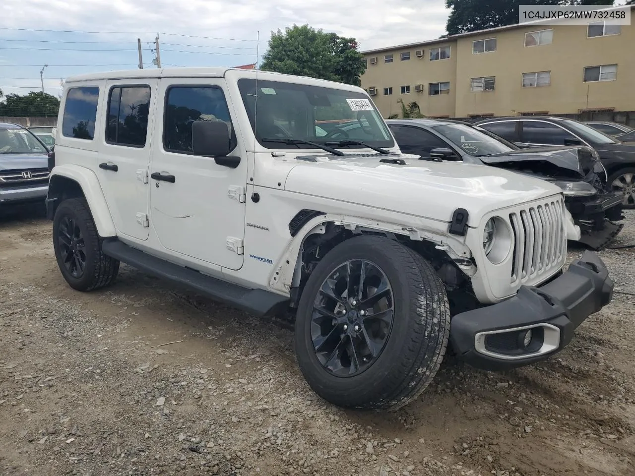 1C4JJXP62MW732458 2021 Jeep Wrangler Unlimited Sahara 4Xe