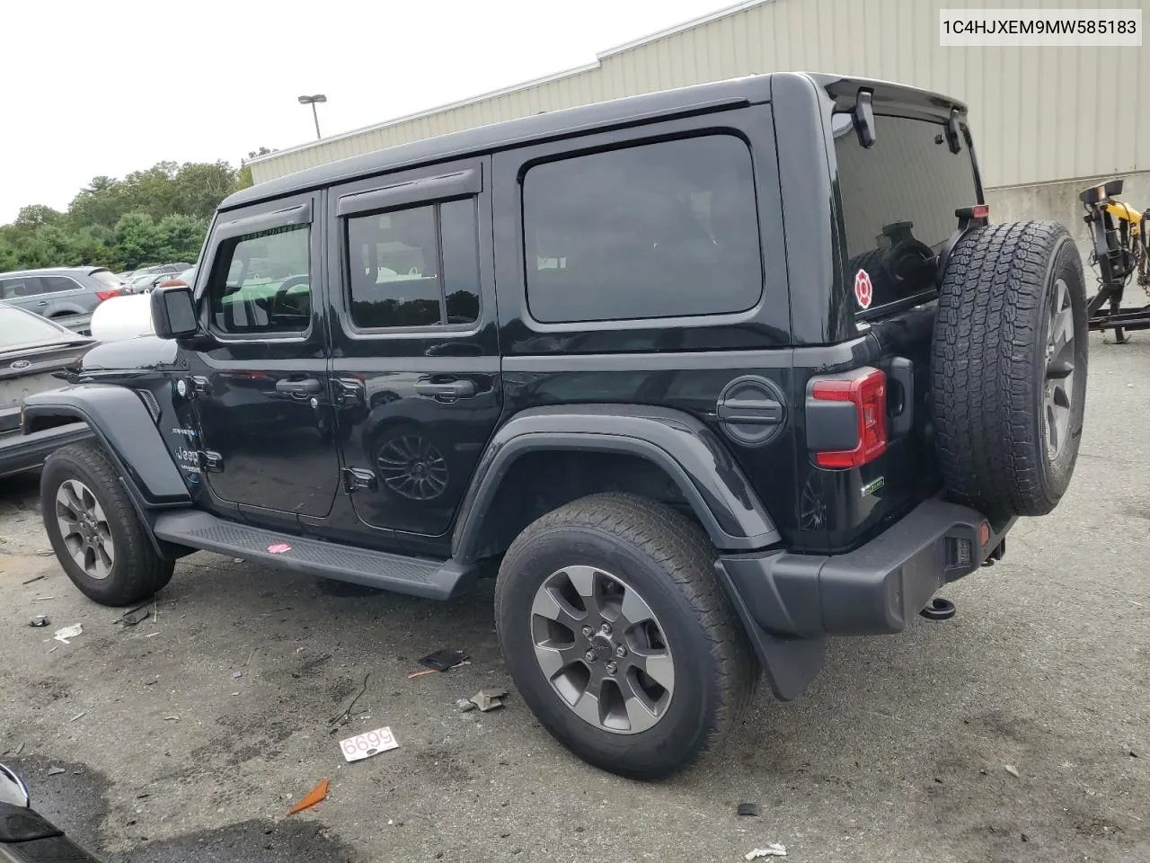 2021 Jeep Wrangler Unlimited Sahara VIN: 1C4HJXEM9MW585183 Lot: 71749574