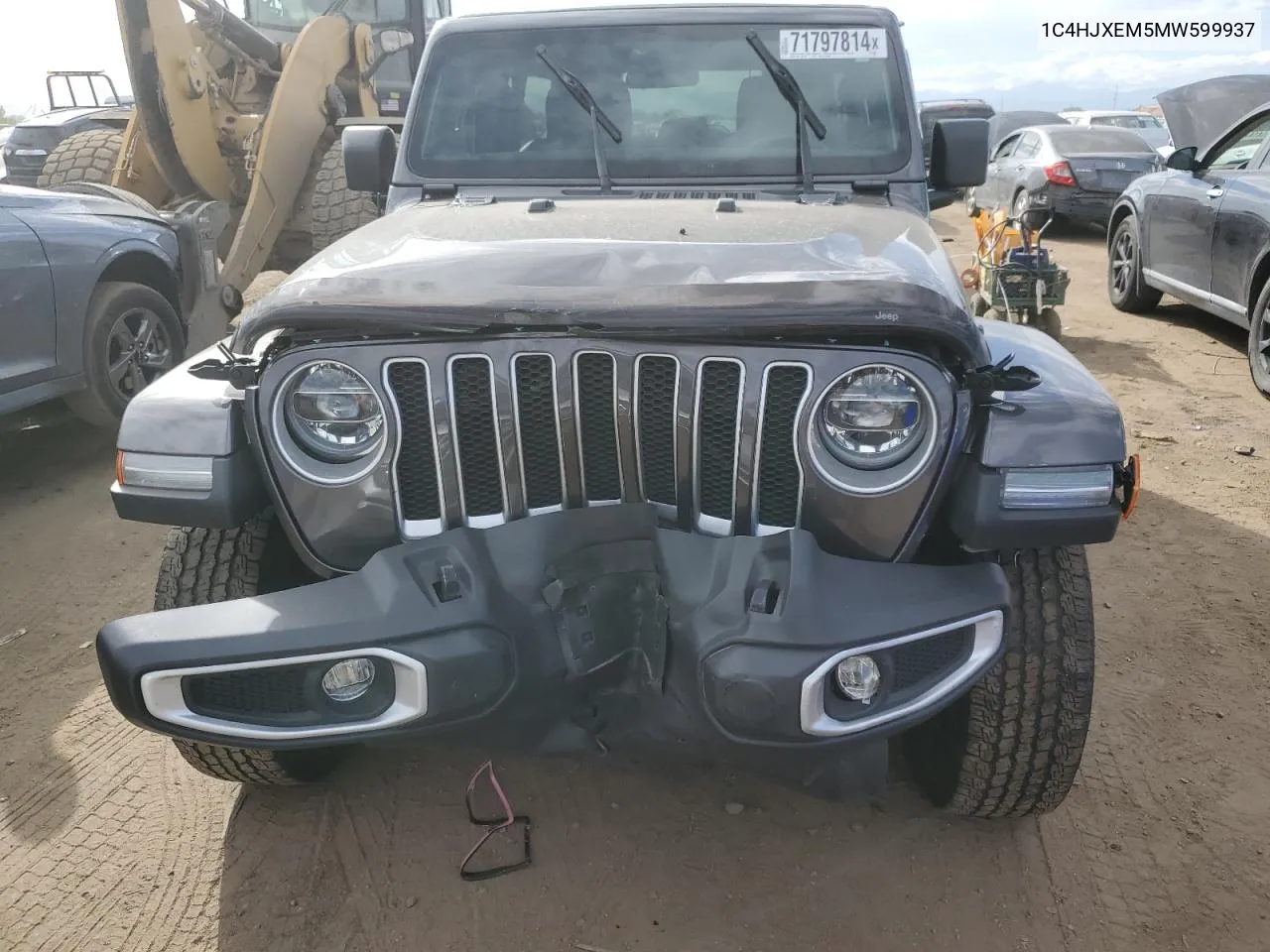 2021 Jeep Wrangler Unlimited Sahara VIN: 1C4HJXEM5MW599937 Lot: 71797814