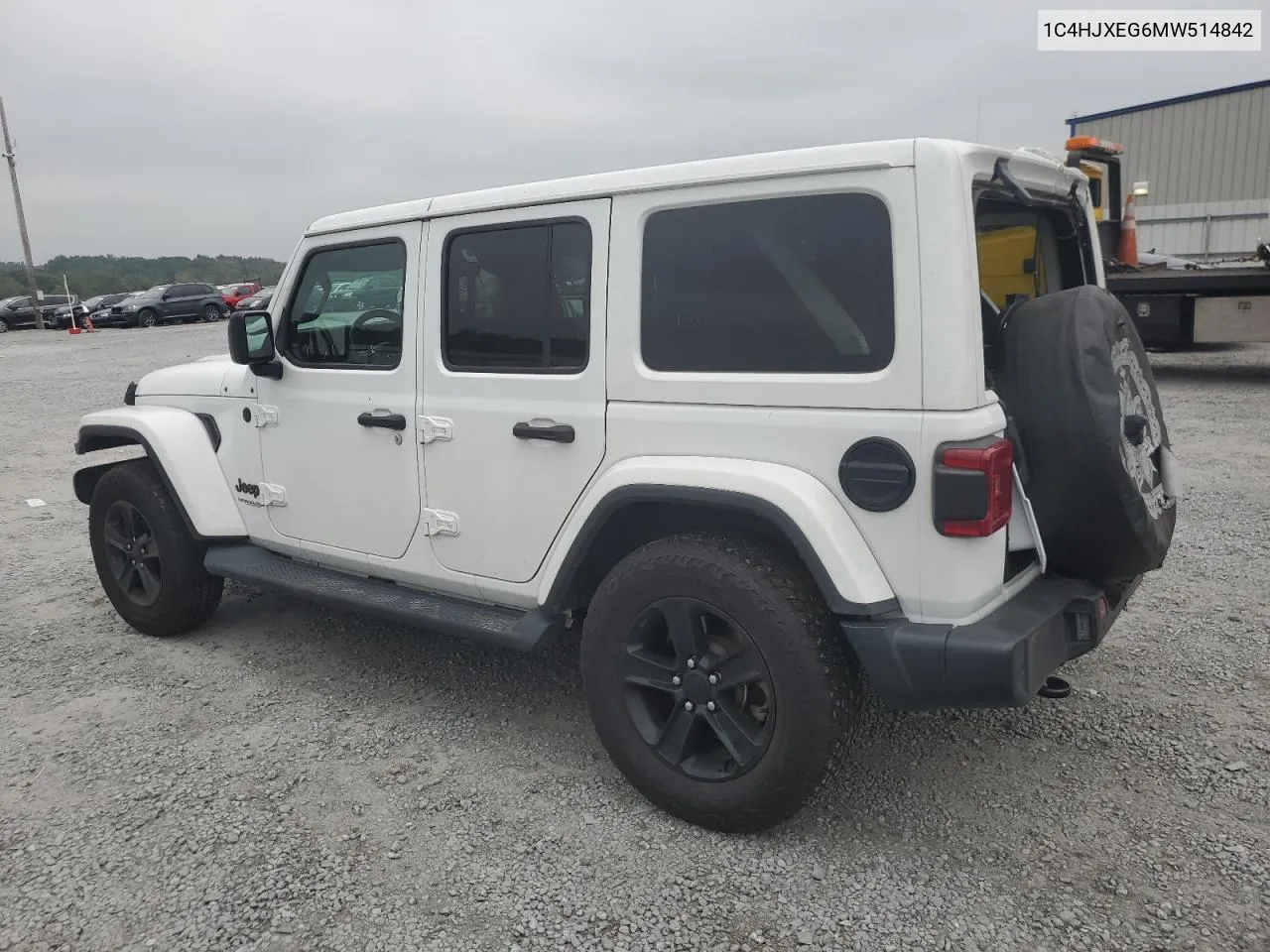 2021 Jeep Wrangler Unlimited Sahara VIN: 1C4HJXEG6MW514842 Lot: 72012144