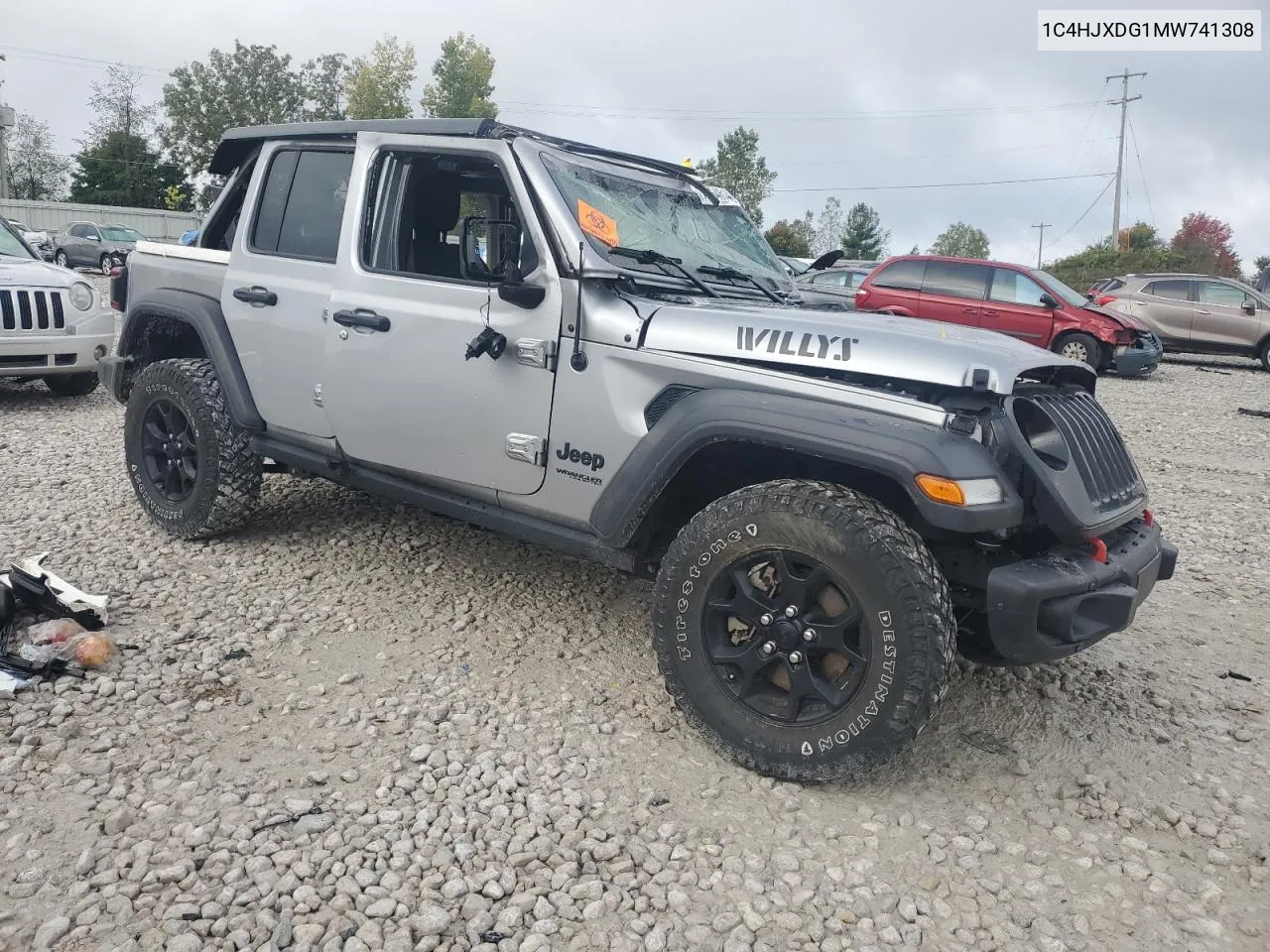 2021 Jeep Wrangler Unlimited Sport VIN: 1C4HJXDG1MW741308 Lot: 72064614