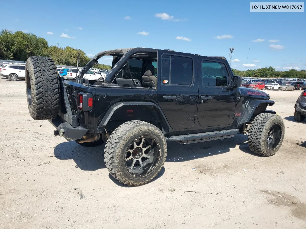 2021 Jeep Wrangler Unlimited Rubicon VIN: 1C4HJXFN8MW817697 Lot: 72166934