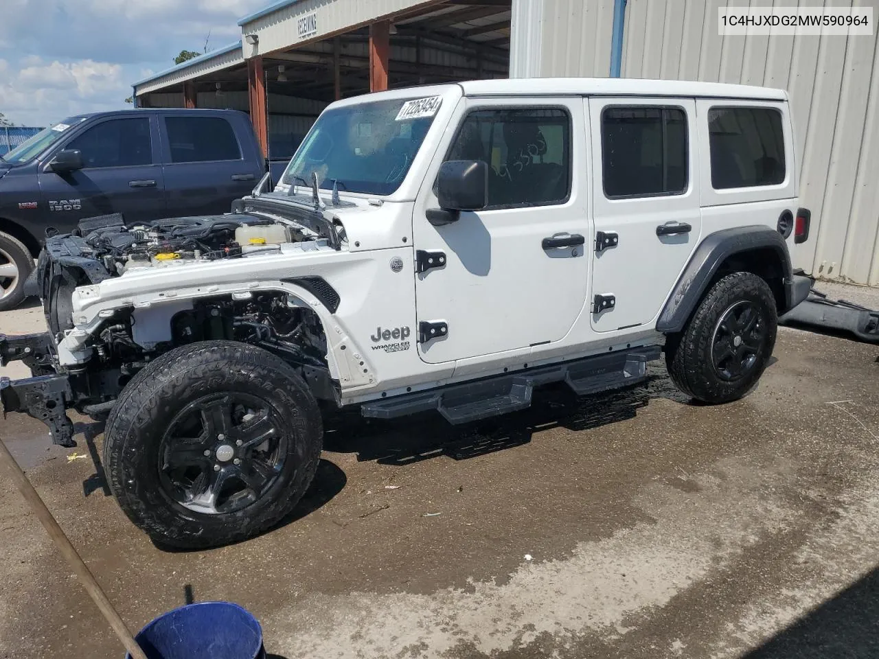 1C4HJXDG2MW590964 2021 Jeep Wrangler Unlimited Sport