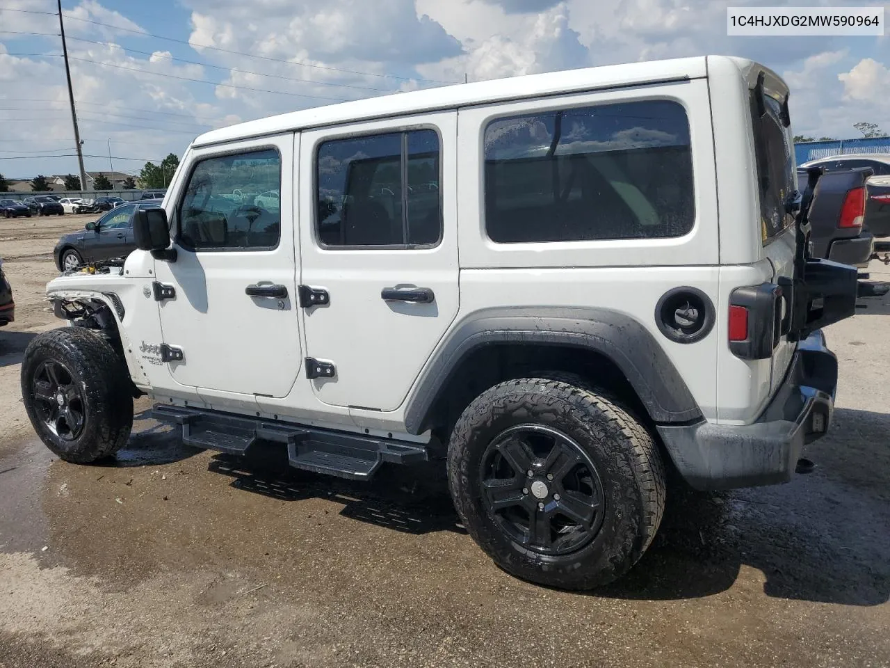 1C4HJXDG2MW590964 2021 Jeep Wrangler Unlimited Sport