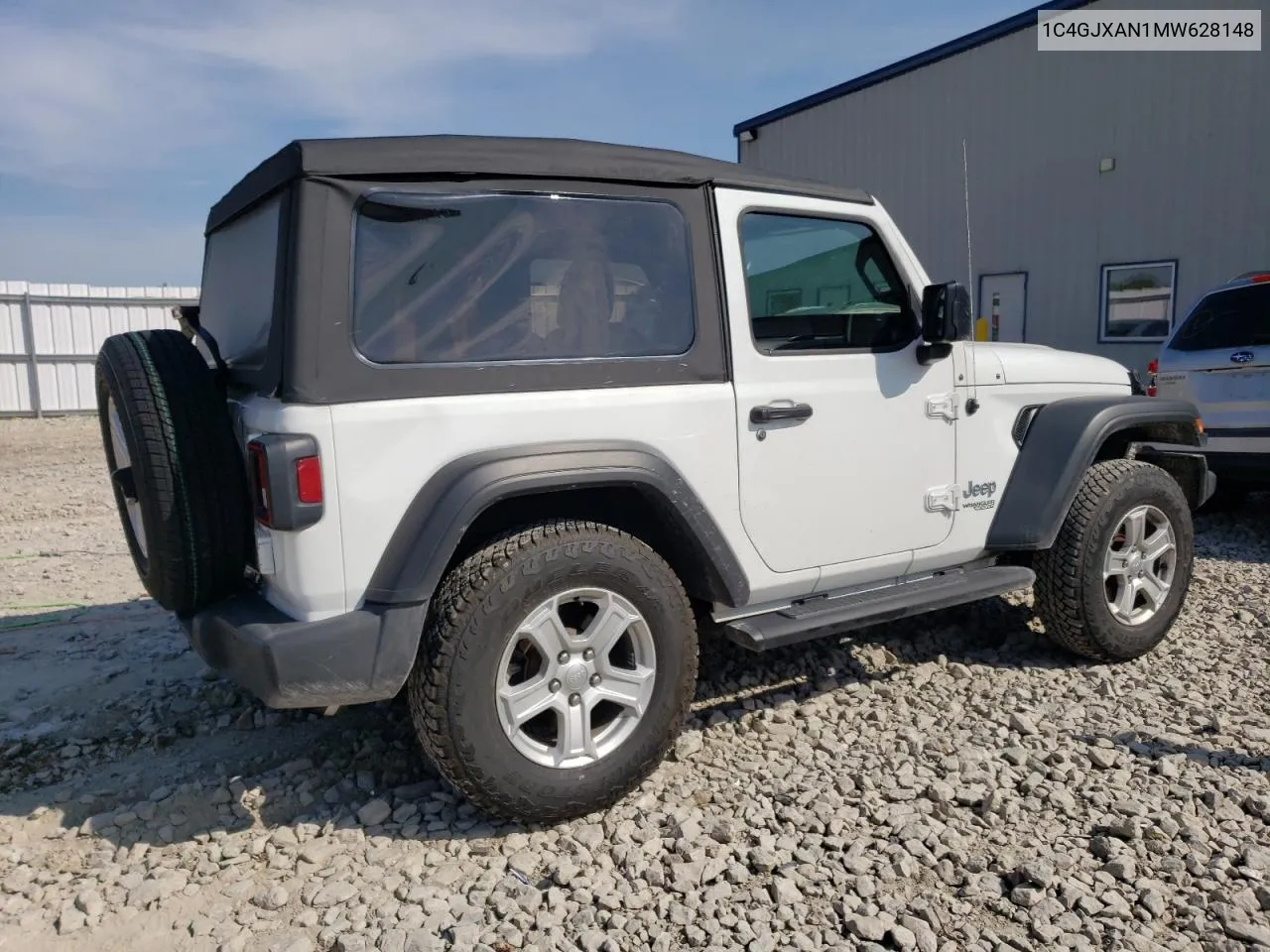 2021 Jeep Wrangler Sport VIN: 1C4GJXAN1MW628148 Lot: 72357604