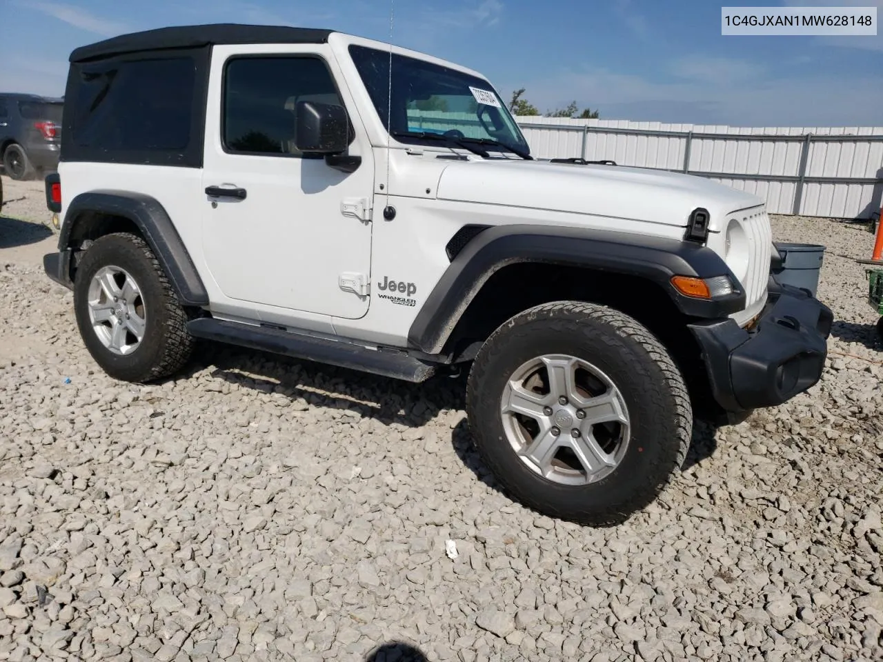 2021 Jeep Wrangler Sport VIN: 1C4GJXAN1MW628148 Lot: 72357604