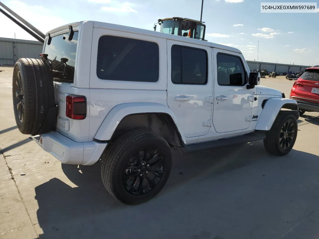 1C4HJXEGXMW597689 2021 Jeep Wrangler Unlimited Sahara