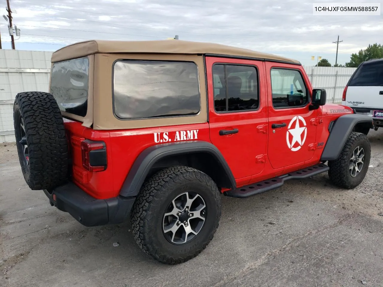 2021 Jeep Wrangler Unlimited Rubicon VIN: 1C4HJXFG5MW588557 Lot: 72626954