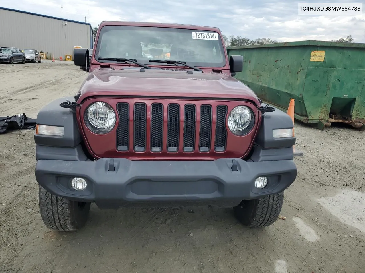 2021 Jeep Wrangler Unlimited Sport VIN: 1C4HJXDG8MW684783 Lot: 72731814