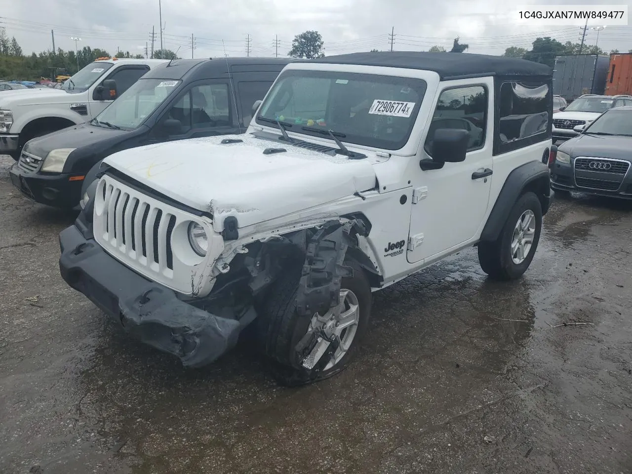 1C4GJXAN7MW849477 2021 Jeep Wrangler Sport