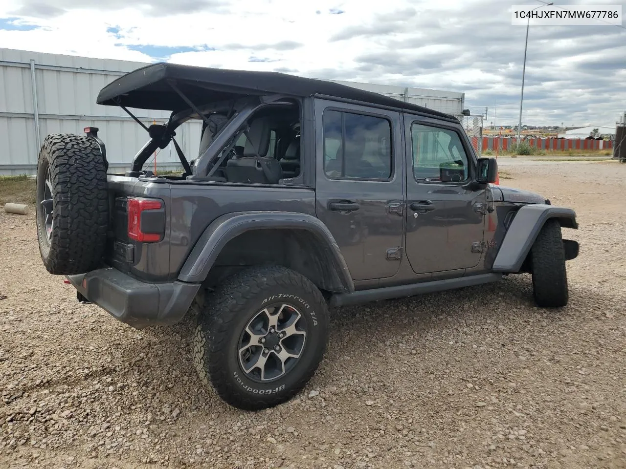 1C4HJXFN7MW677786 2021 Jeep Wrangler Unlimited Rubicon