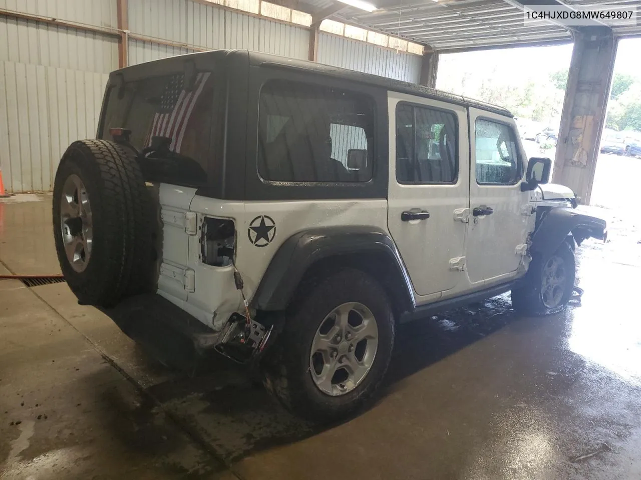 2021 Jeep Wrangler Unlimited Sport VIN: 1C4HJXDG8MW649807 Lot: 72963374