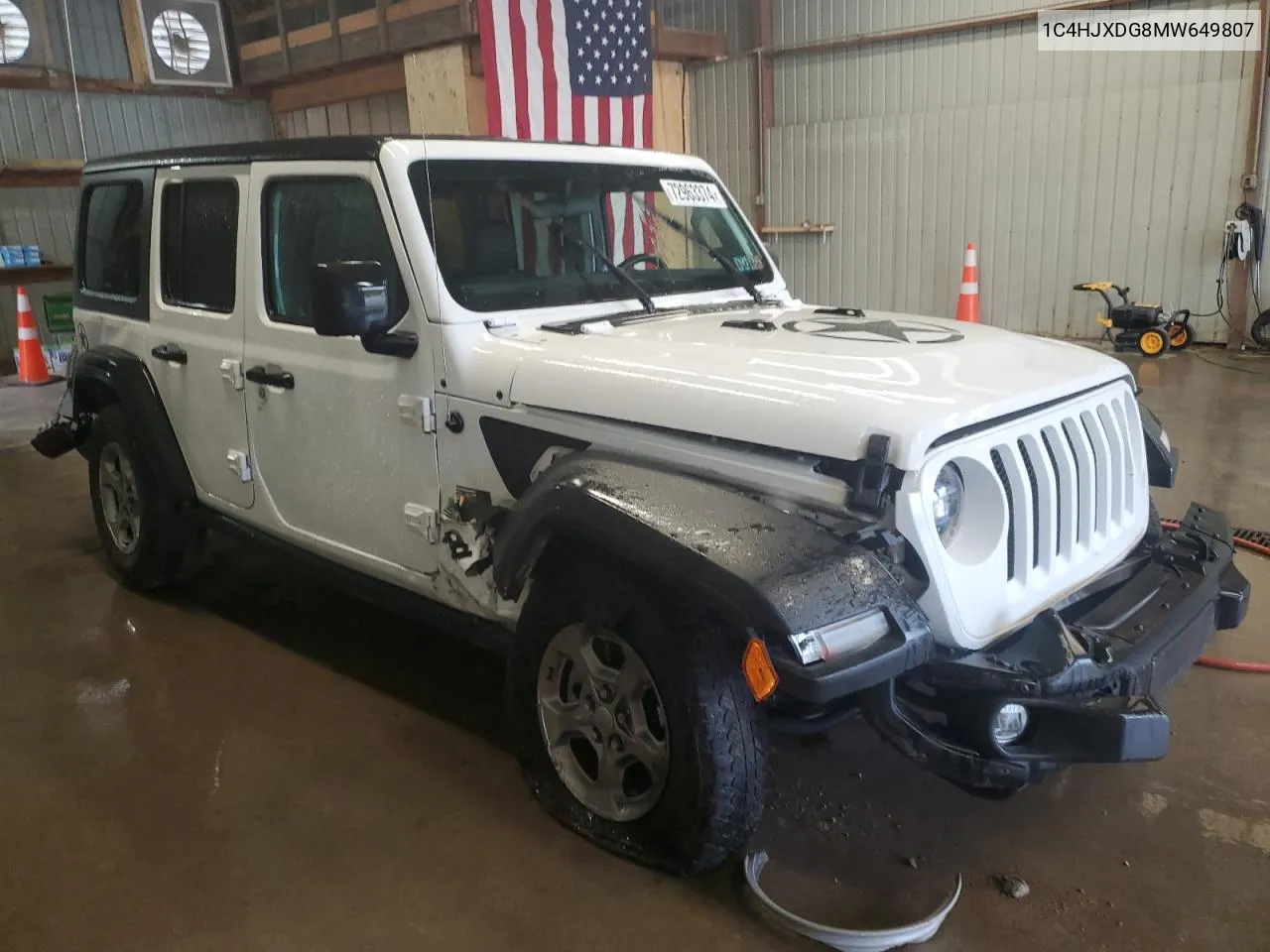 1C4HJXDG8MW649807 2021 Jeep Wrangler Unlimited Sport