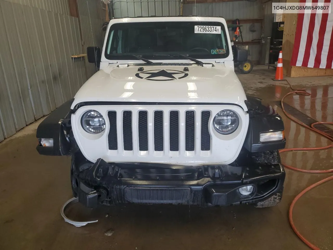 2021 Jeep Wrangler Unlimited Sport VIN: 1C4HJXDG8MW649807 Lot: 72963374