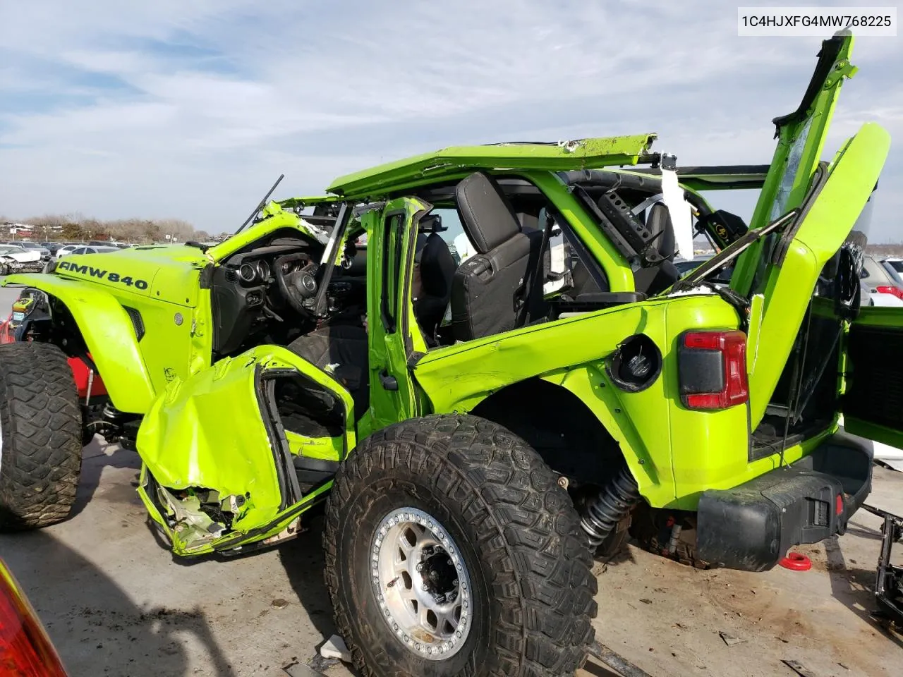 2021 Jeep Wrangler Unlimited Rubicon VIN: 1C4HJXFG4MW768225 Lot: 73014122