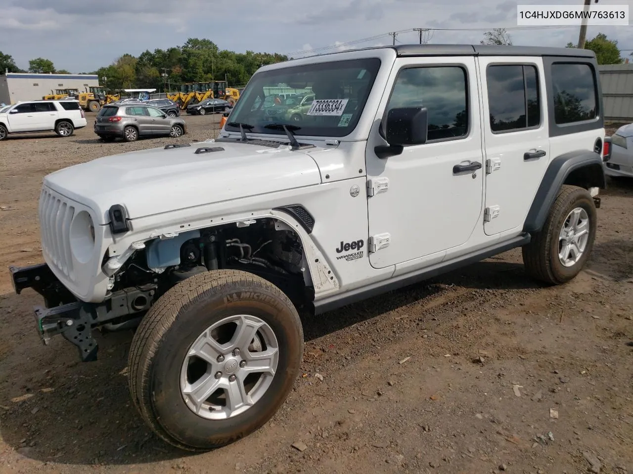 2021 Jeep Wrangler Unlimited Sport VIN: 1C4HJXDG6MW763613 Lot: 73336334