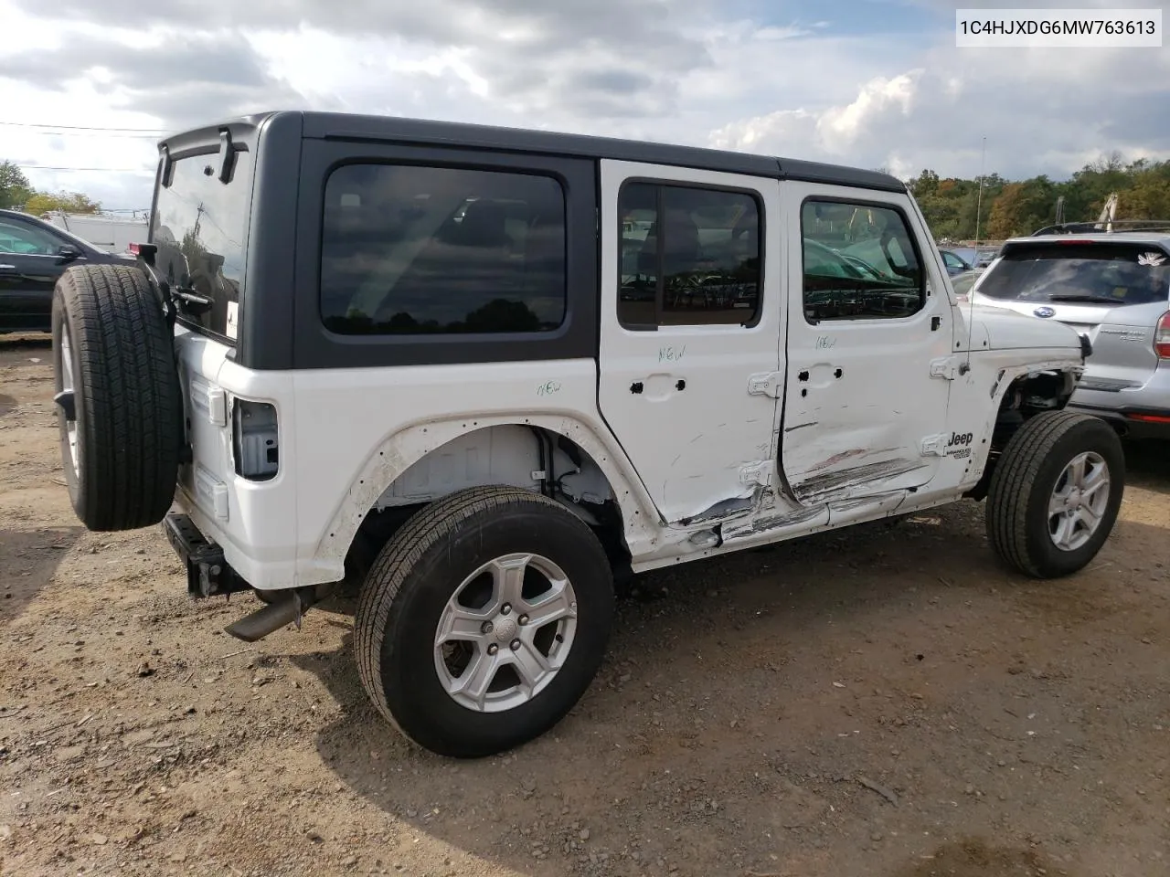 2021 Jeep Wrangler Unlimited Sport VIN: 1C4HJXDG6MW763613 Lot: 73336334