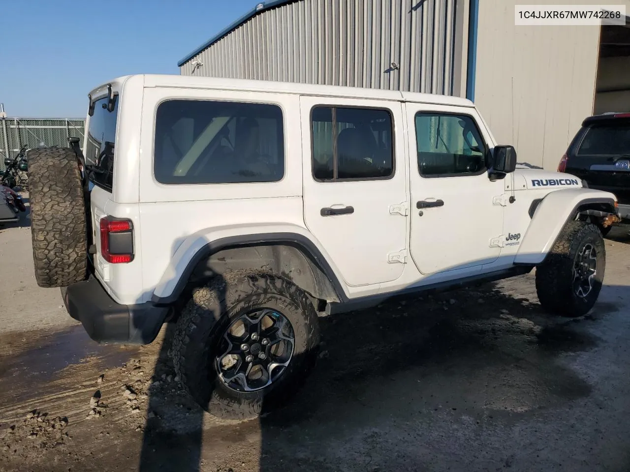 2021 Jeep Wrangler Unlimited Rubicon 4Xe VIN: 1C4JJXR67MW742268 Lot: 73363644