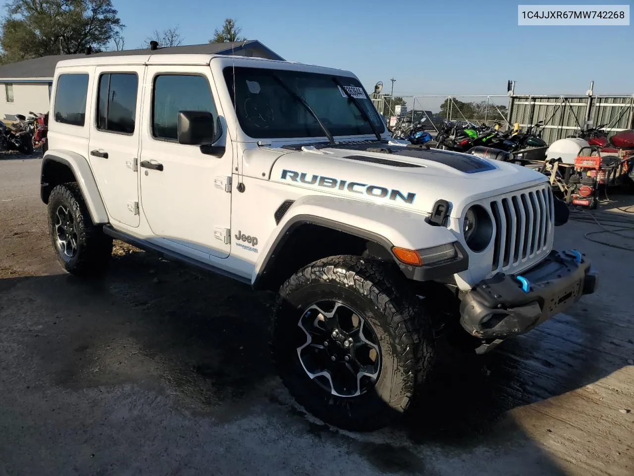 2021 Jeep Wrangler Unlimited Rubicon 4Xe VIN: 1C4JJXR67MW742268 Lot: 73363644