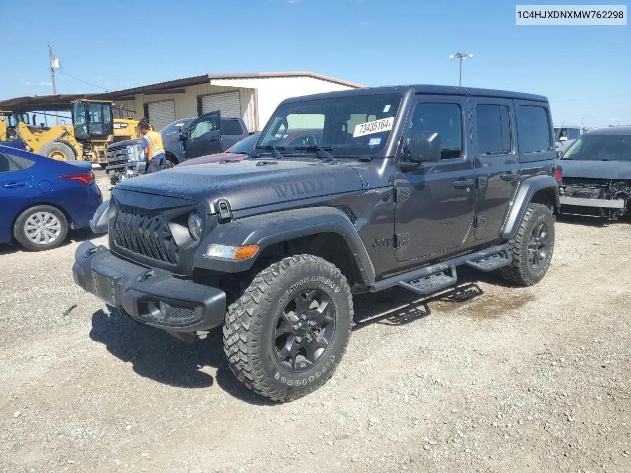 2021 Jeep Wrangler Unlimited Sport VIN: 1C4HJXDNXMW762298 Lot: 73435164