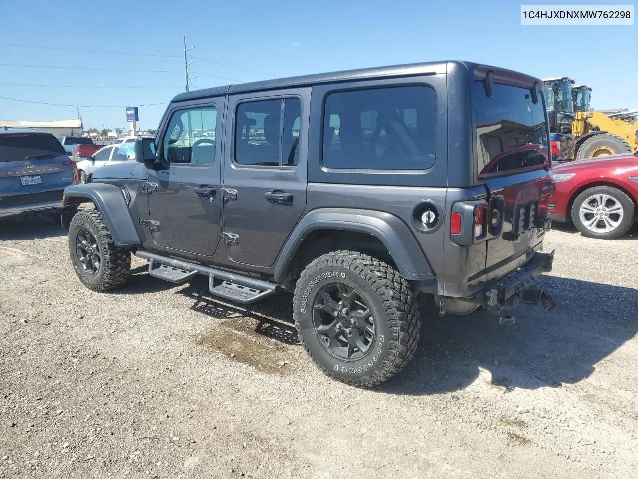 2021 Jeep Wrangler Unlimited Sport VIN: 1C4HJXDNXMW762298 Lot: 73435164