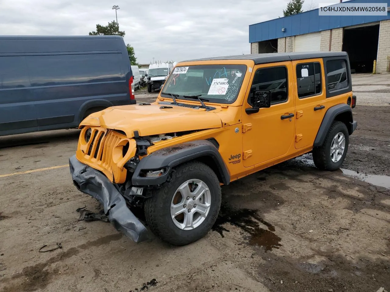 1C4HJXDN5MW620568 2021 Jeep Wrangler Unlimited Sport