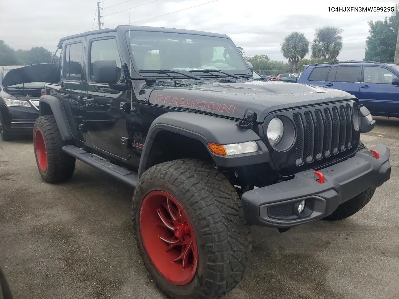 2021 Jeep Wrangler Unlimited Rubicon VIN: 1C4HJXFN3MW599295 Lot: 73641324