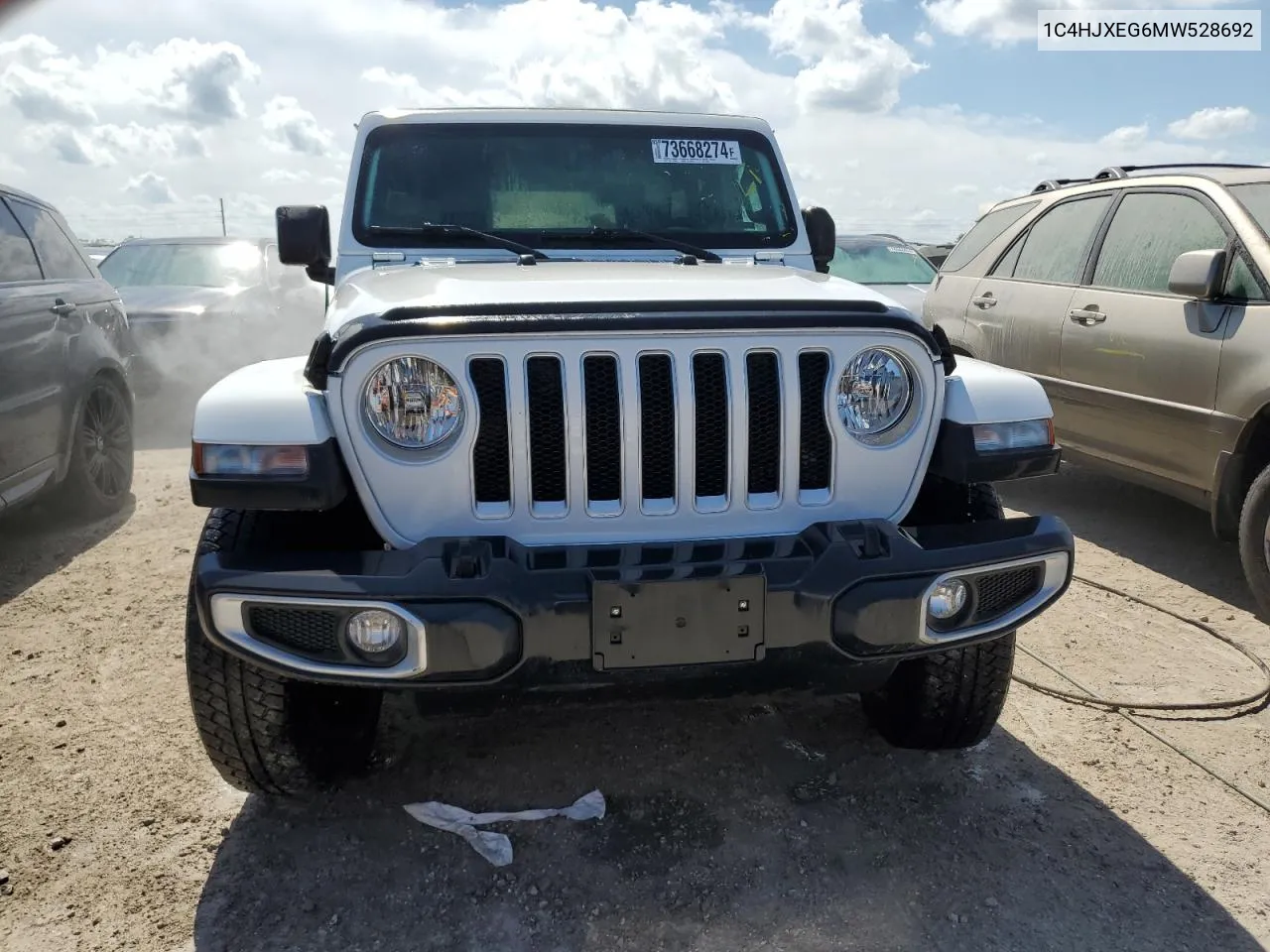 2021 Jeep Wrangler Unlimited Sahara VIN: 1C4HJXEG6MW528692 Lot: 73668274