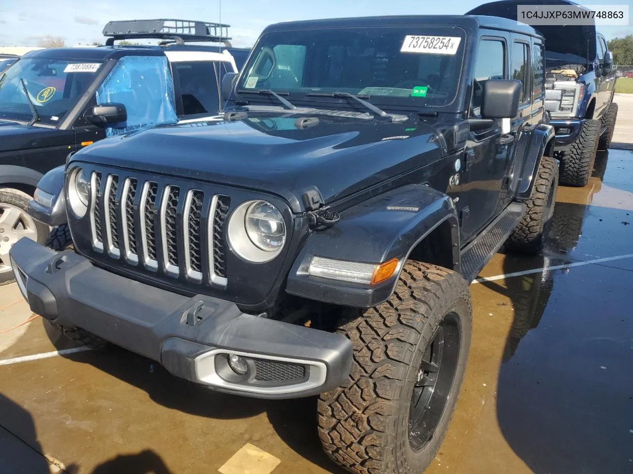 2021 Jeep Wrangler Unlimited Sahara 4Xe VIN: 1C4JJXP63MW748863 Lot: 73758254