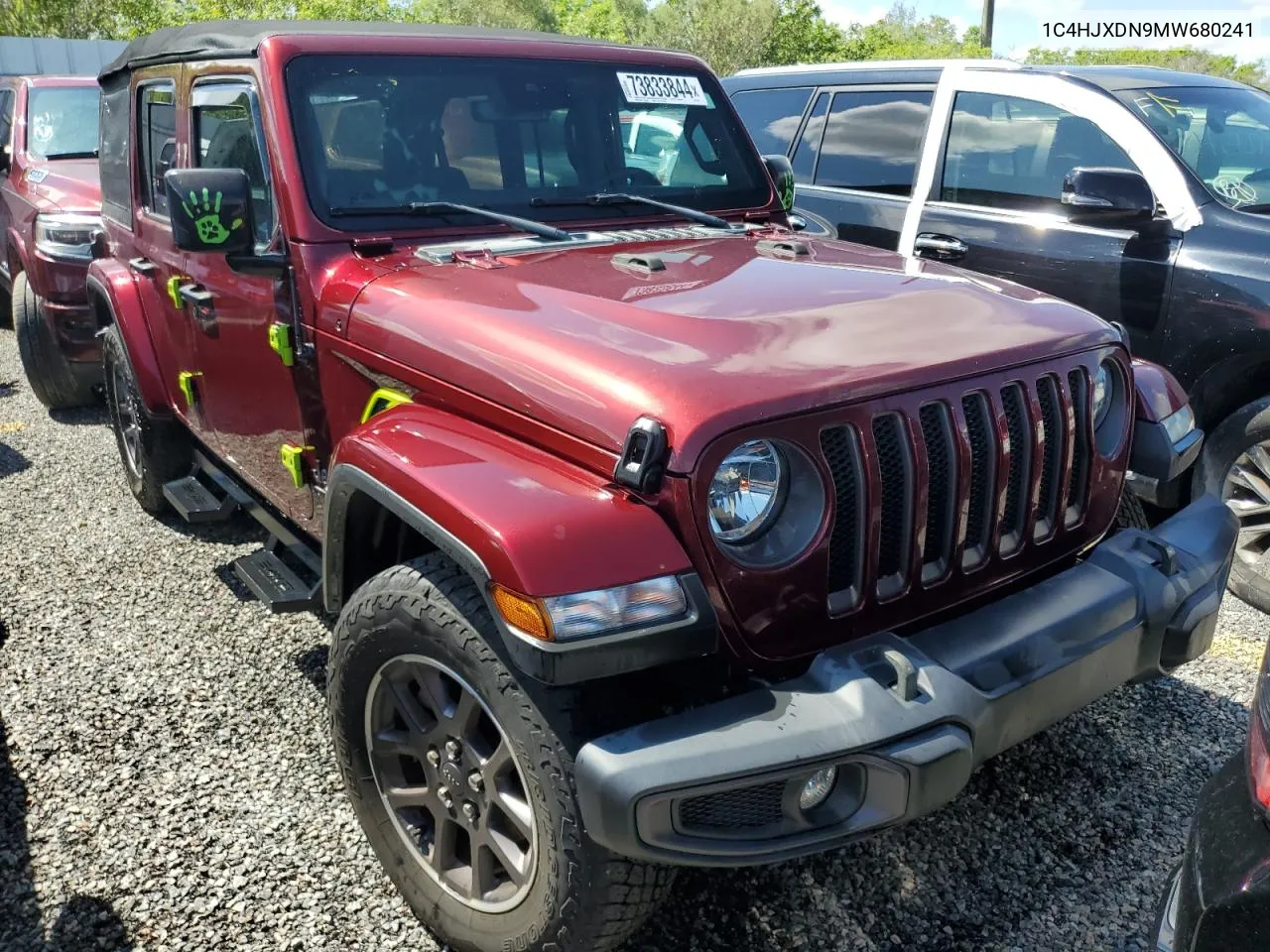 2021 Jeep Wrangler Unlimited Sport VIN: 1C4HJXDN9MW680241 Lot: 73833844