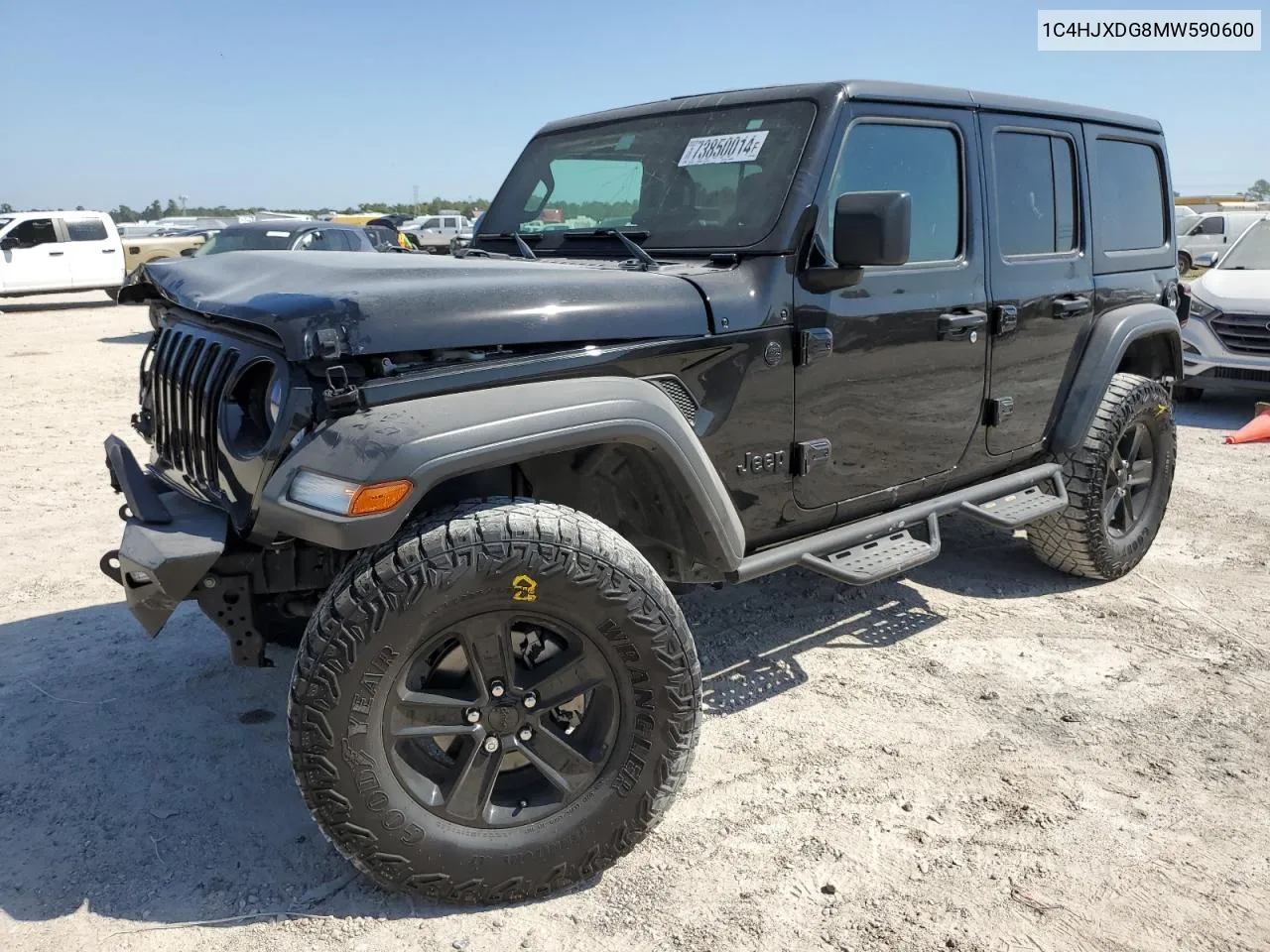 2021 Jeep Wrangler Unlimited Sport VIN: 1C4HJXDG8MW590600 Lot: 73850014