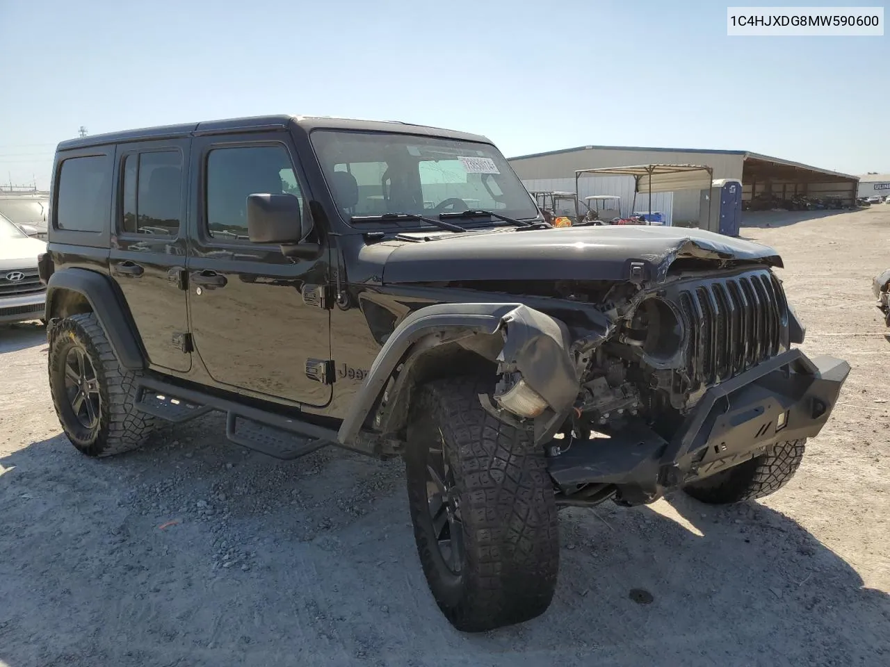 2021 Jeep Wrangler Unlimited Sport VIN: 1C4HJXDG8MW590600 Lot: 73850014