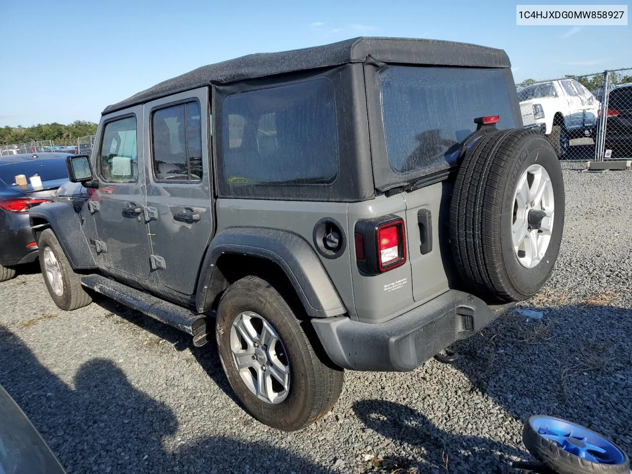 2021 Jeep Wrangler Unlimited Sport VIN: 1C4HJXDG0MW858927 Lot: 73856464